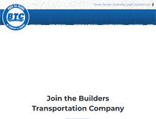 Tablet Screenshot of builderstransportation.com